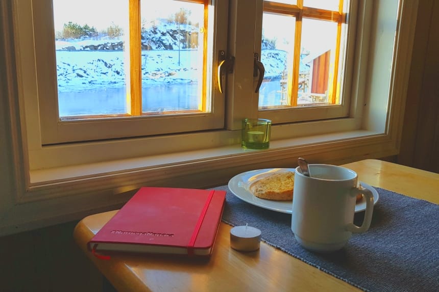 desayuno en rorbuer de Svolvaer