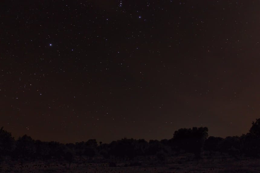 cielo estrellado de la Sierra de Ávila