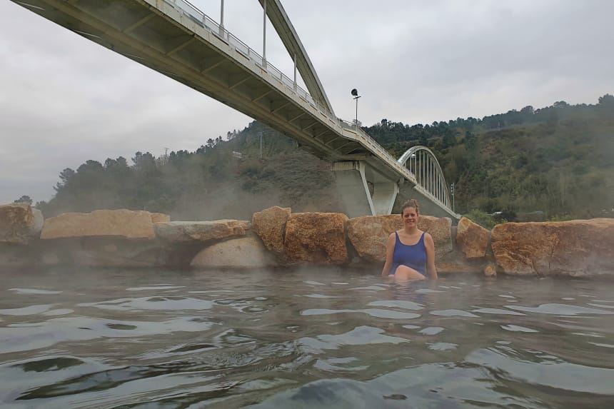 mapaymochila en las Termas de Canedo