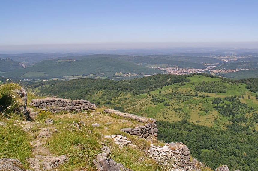 restos del pueblo medieval fortificado de Montségur